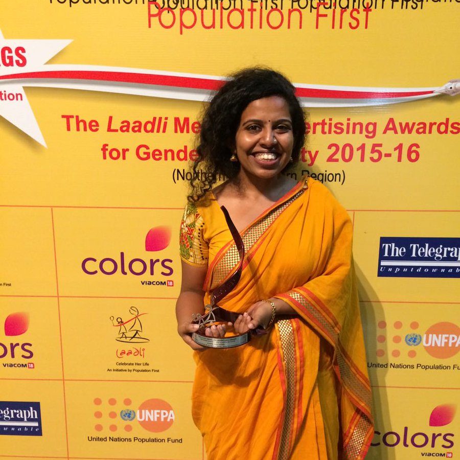 Jasmine Received a Laadli Media Award for Her Work with Hidden Pockets Women Deliver