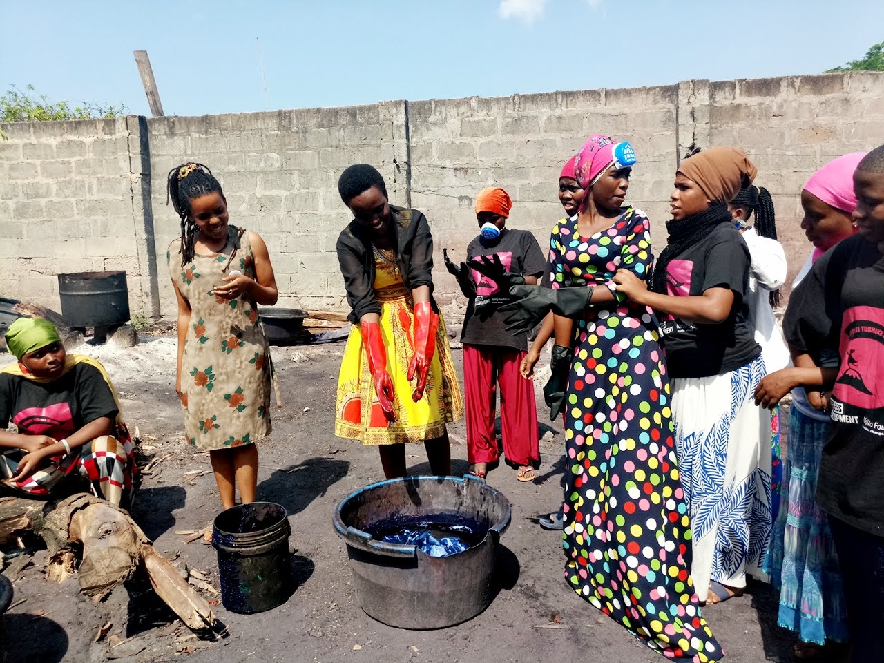 Jackline taking part in a livelihood training activity for the young girls in Mbagala Dar es salaam Tanzania.