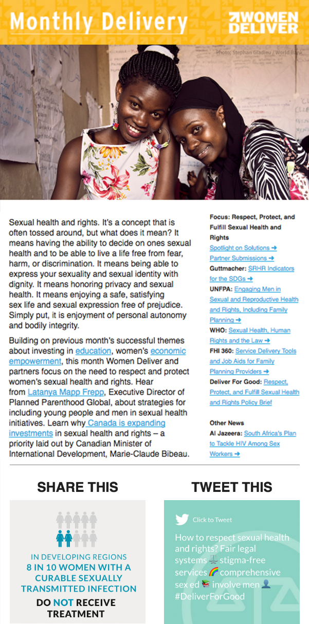 Investing in Sexual Health and Rights to Achieve Gender Equality