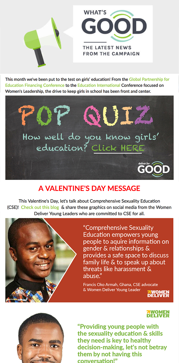 What's Good: Pop Quiz! Are you an expert on girls' education?