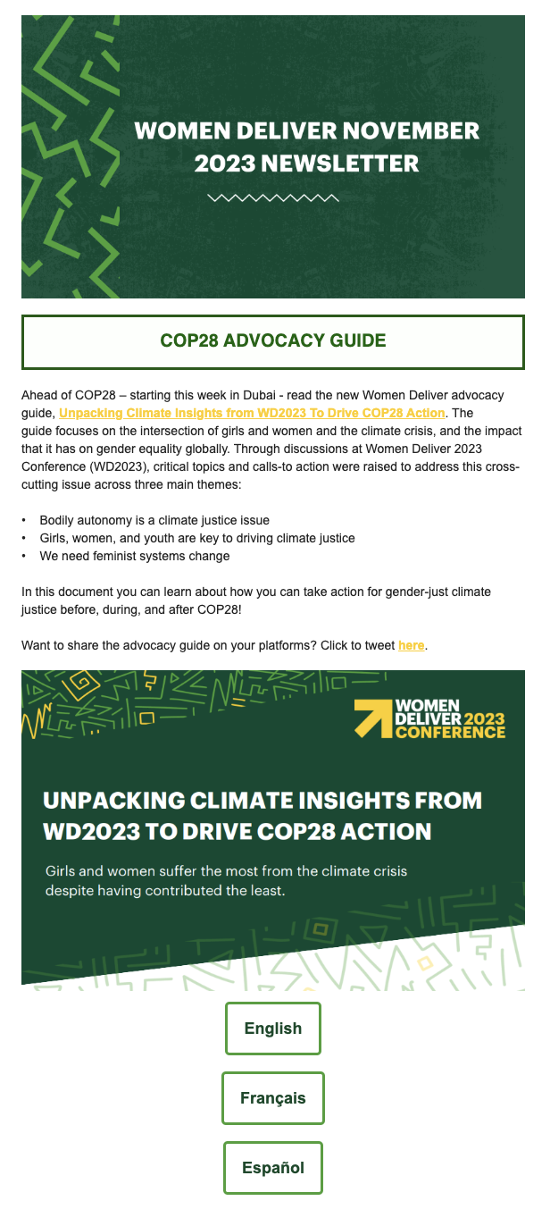 Read our new advocacy guide and how to take action ahead of COP28!