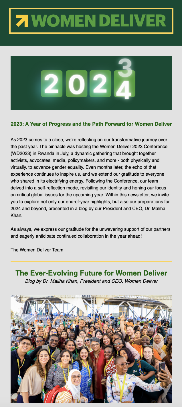 2023: A Year of Progress and the Path Forward for Women Deliver