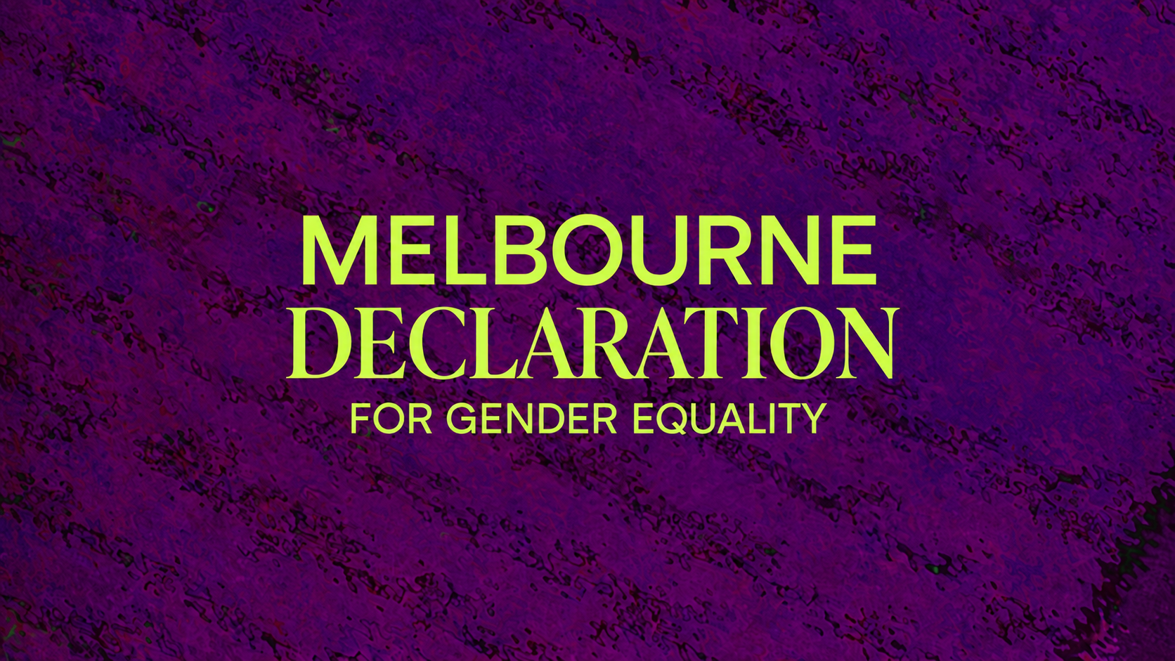 Melbourne Declaration for Gender Equality thumbnail