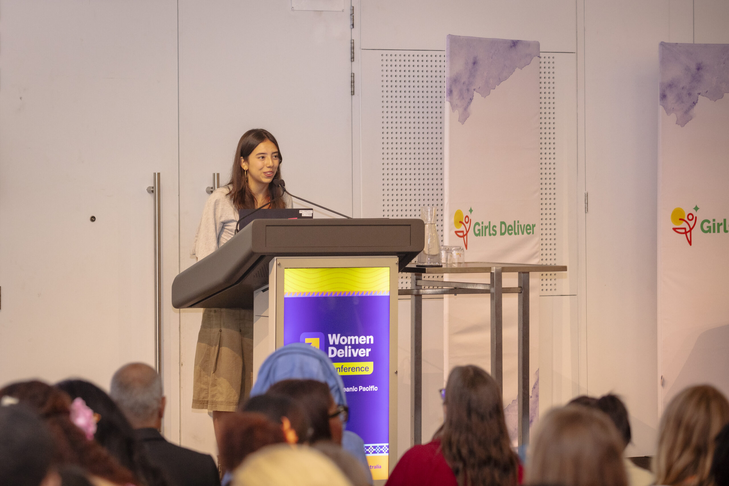 Young leaders participating in a Women Deliver event